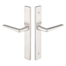 Emtek<br />15A4-SS - Modern Plates 1.5" x 11" - Non-Keyed Fixed Handle Outside, Operating Handle Inside #5 Stainless Steel